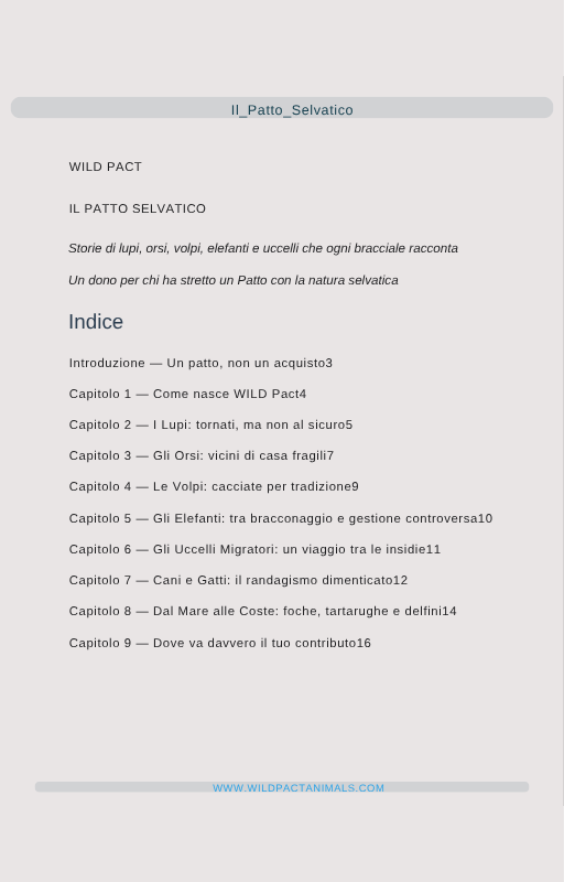 Il Patto Selvatico — Ebook Ufficiale WILD Pact